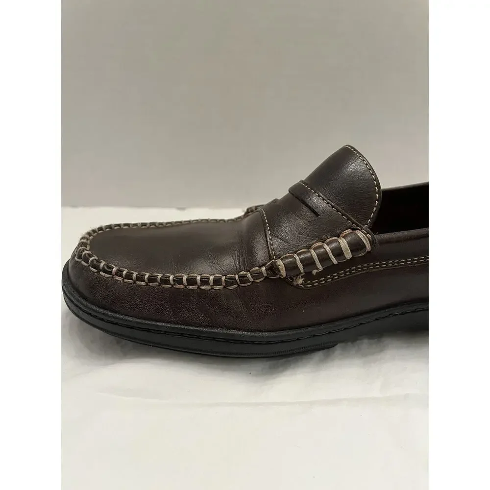 Size 8.5 Cole Haan Men’s Brown Leather Oxford Penny Loafers C07638 x F09